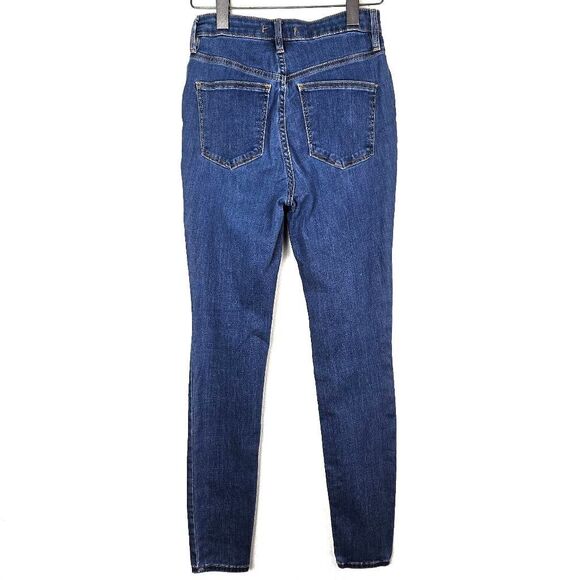 FREE PEOPLE Distressed Women's Medium Wash High Rise Ankle Skinny Jeans Size 26R - Picture 5 of 7